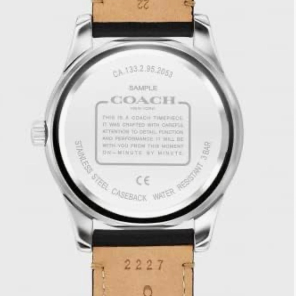 Coach Black Dial Watch with Leather Strap - Picture 3 of 6